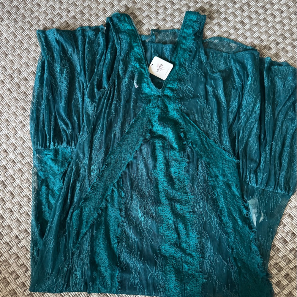 Free‎ people London maxi slip dress green women size Xs New - Picture 6 of 7